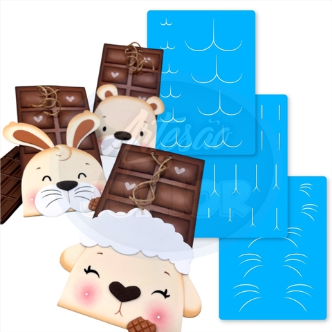 KIT Stencils Focinhos e Bigode com 3 - comprar online