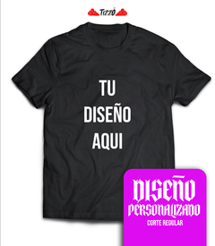 REMERA TIZZO PERSONALIZADA Negra