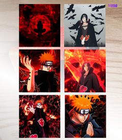 Set de 6 Posavasos de Madera Sublimados - 10x10 cm Naruto en internet