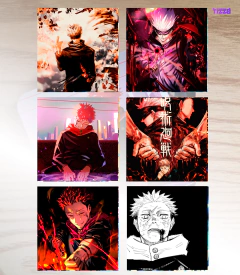 Set de 6 Posavasos de Madera Sublimados - 10x10 cm Jujutsu Kaisen - buy online