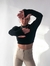 Cropped Naomi Manga Longa Preto - comprar online
