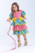 Vestido tipico Maria Joaquina Girasol azul - comprar online