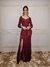 Vestido Milena Paetê Marsala