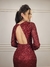 Vestido Milena Paetê Marsala na internet