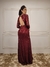 Vestido Milena Paetê Marsala - loja online