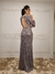 Vestido Milena Paetê Prata