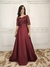 Vestido De Festa Izabel Bordado Marsala - loja online