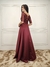 Vestido De Festa Izabel Bordado Marsala na internet