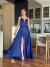 Vestido de Festa Jade Satin Azul Bic / Azul Royal - comprar online