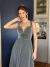 Vestido De Festa Amelie Prata / Cinza - loja online