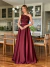 Vestido De Festa Mylla Marsala de Um ombro Só - Elegante para Madrinhas de Casamento e Eventos Formais Sofisticados. na internet