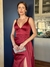 Vestido De Festa Cecilia Vinho/ Marsala