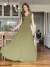 Vestido De Festa Celine Verde Oliva 1 - comprar online