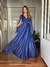 Vestido De Festa Cintia Tule Glitter Azul Royal 2 - comprar online
