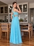 Vestido De Festa Diana Tiffany / Celeste / Turqueza - comprar online