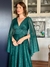 Vestido De Festa Cintia Tule Glitter Verde Esmeralda - loja online
