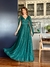 Vestido De Festa Cintia Tule Glitter Verde Esmeralda - comprar online