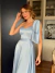 Vestido De Festa Gisele Azul Serenity na internet