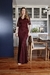 Vestido De Festa Manuela Renda Marsala Escuro/ Bordo - comprar online