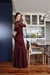 Vestido De Festa Manuela Renda Marsala Escuro/ Bordo