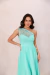 Vestido De Festa Mylla Verde Tiffany de Um ombro Só - Elegante para Madrinhas de Casamento e Eventos Formais Sofisticados. - loja online