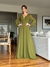 Vestido De Festa Serena Chiffon Verde Oliva - comprar online