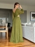 Vestido De Festa Serena Chiffon Verde Oliva - Lovissa Moda Festa