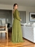 Vestido De Festa Serena Chiffon Verde Oliva - loja online
