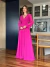 Vestido De Festa Serena Chiffon Pink 1 / Rosa Fucsia - loja online