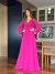 Vestido De Festa Serena Chiffon Pink 1 / Rosa Fucsia - Lovissa Moda Festa