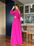 Vestido De Festa Serena Chiffon Pink 1 / Rosa Fucsia - comprar online
