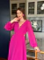 Vestido De Festa Serena Chiffon Pink 1 / Rosa Fucsia - loja online