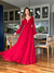 Vestido De Festa Serena Chiffon Vermelho 2 - comprar online