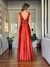 Vestido De Festa Sofia 3 Fenda Terracota - comprar online
