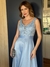 Vestido De Festa Sofia 3 Fenda Azul Serenity na internet
