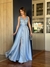 Vestido De Festa Sofia 3 Fenda Azul Serenity - comprar online