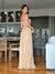 Vestido De Festa Valquíria Bege / Nude / Dourado - loja online