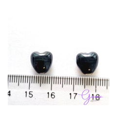 CUENTA DE CERAMICA CORAZON NEGRO - 1 U