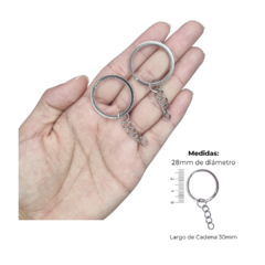ARGOLLA PLANA CON CADENA PARA LLAVERO - 10U - comprar online