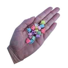 50 CUENTAS PLÁSTICAS PASTEL CON FORMA DE CORONA PASTEL - comprar online