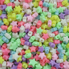 PLÁSTICO PASTEL ESTRELLAS PASANTES CHICAS 11 MM.