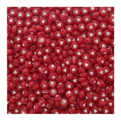 CUENTAS ROJAS CORAZÓN BLANCO 20gr