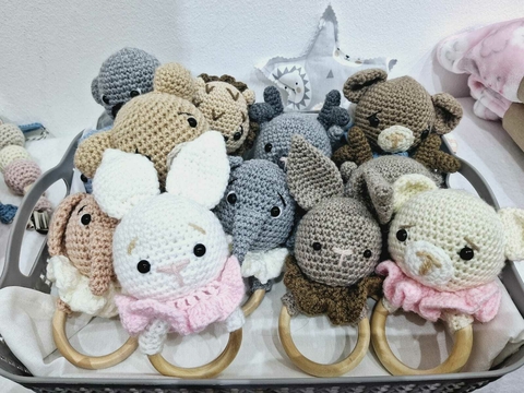 Sonajero animalitos Crochet