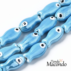 PECES PORCELANA PERLADA CELESTE (1 UNIDAD) - comprar online