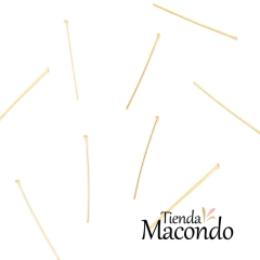 ALFILERES CON CABEZA PLANA ENCHAPADOS 0.5 (10 Unidades) - comprar online