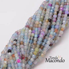 TIRA AGATA FACETADA MIX MAGIA 4 mm (1 Tira) - comprar online