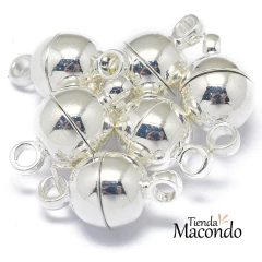 CIERRE MAGNETICO ENCHAPADO PLATA 925 (1 PAR) - comprar online
