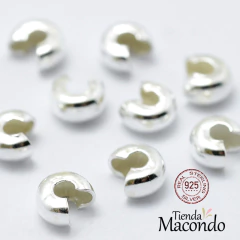 TAPANUDOS EN C PLATA LEY 925 (10 UNIDADES) en internet