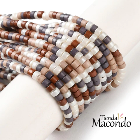 TIRA CRISTAL CHECO 2,5x2mm MIX TERRA (1 TIRA) - comprar online