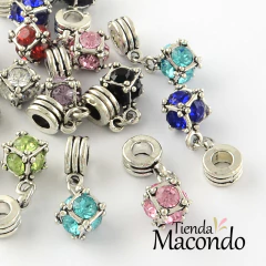 COLGANTE CUBO ESTRAS ESTILO PANDOR ROSA P (1 Unidad) - comprar online